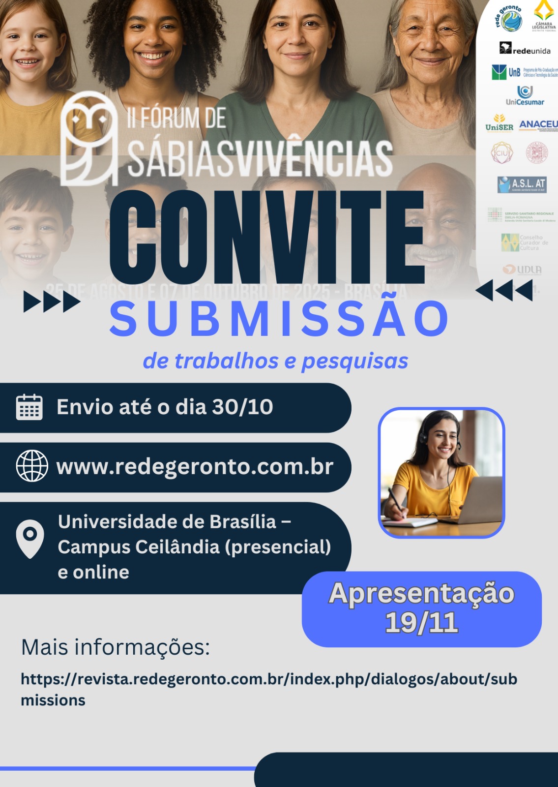 2ª etapa do Sábias Vivências II em 19 de novembro contará com apresentação de estudos e pesquisas