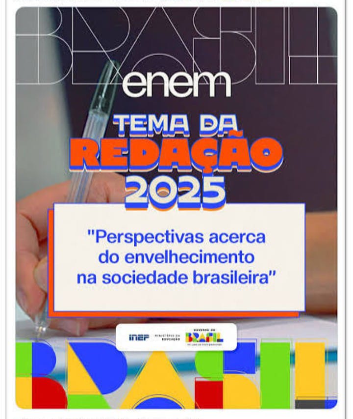 Envelhecimento é tema de redação do Enem 2025